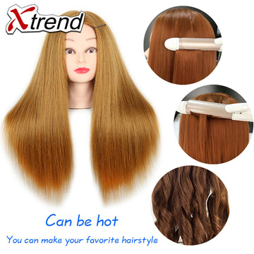 22/26Inch Pro training Hair Styling Mannequin Head Hair Long Hair Hairstyle Hairdressing Training Doll Female Mannequins With Wig